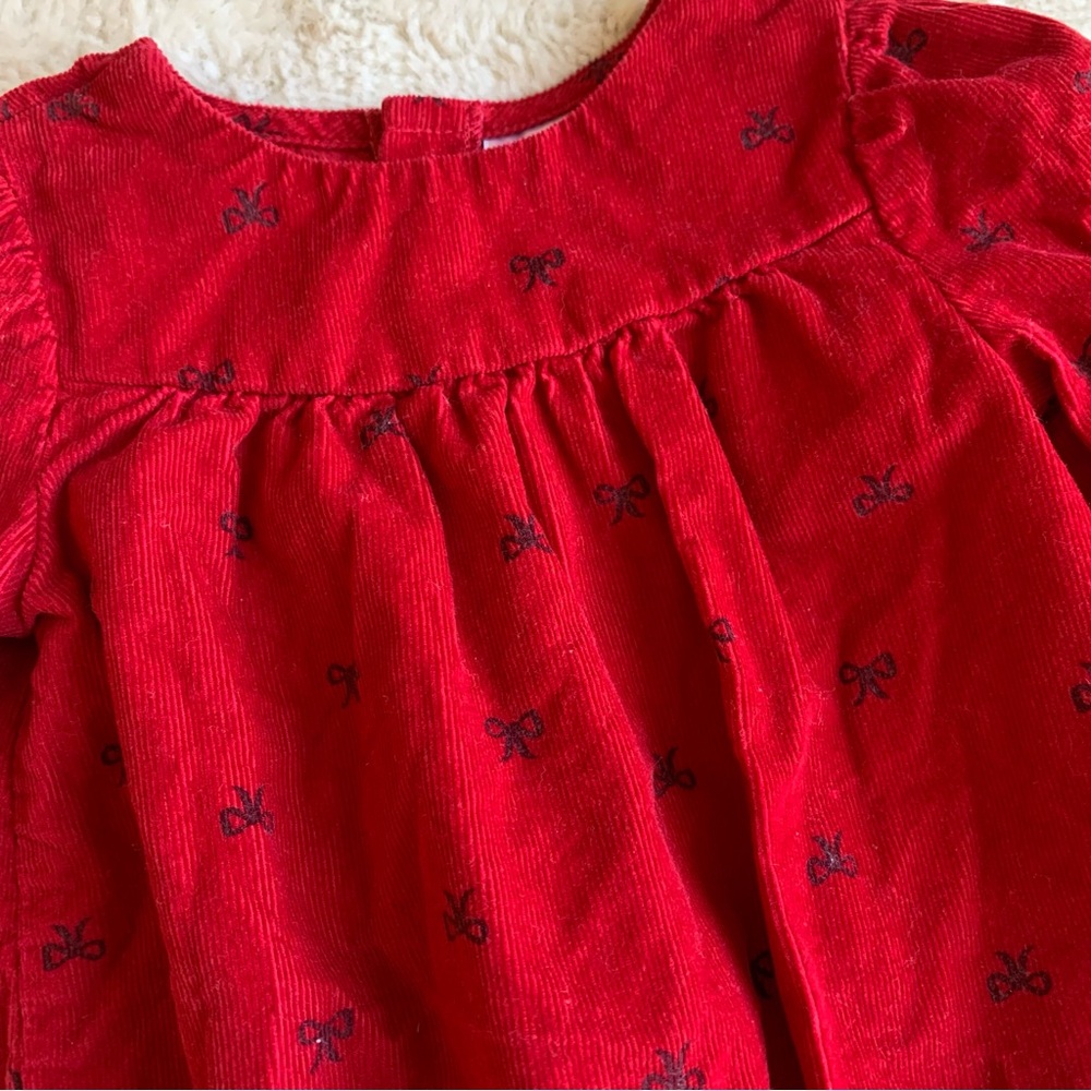 Carter's Corduroy Christmas Bows Baby‎ Romper Size 9 months
